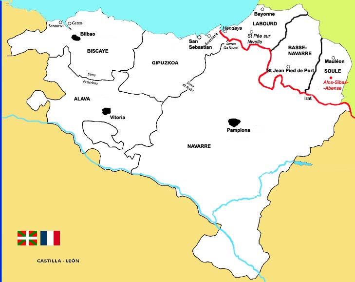 carte pays basque en français